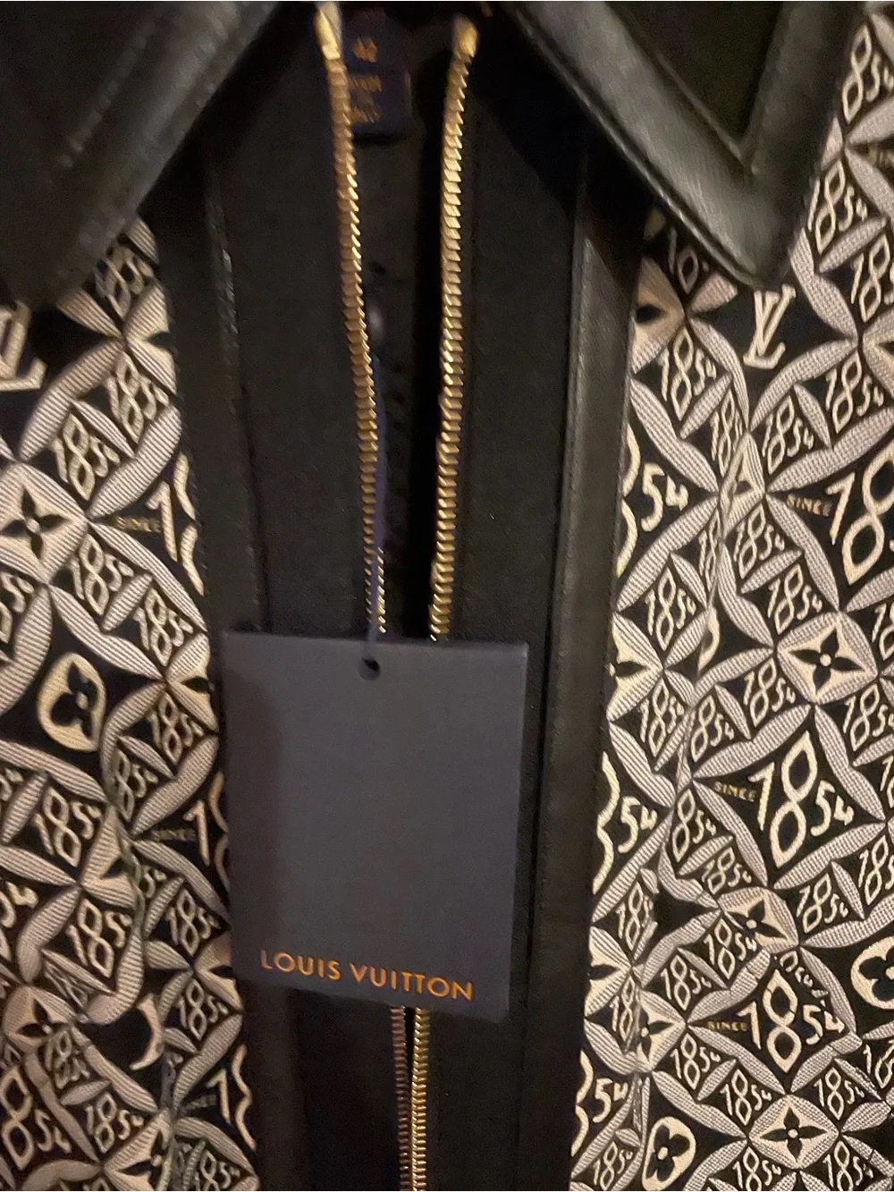 Louis Vuitton Black and White Monogram Mini Dress